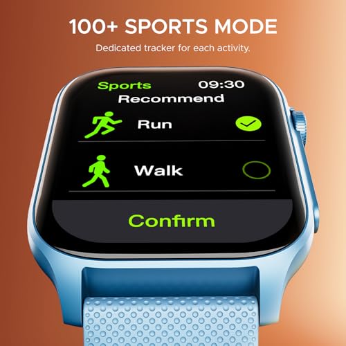Boat Ultima Ember smartwatch with 1.96” AMOLED Display, AOD, Personalized Fitness Nudges, Functional Crown,100+ Sports Modes, Create Your Own Watchface, smartwatch for Man and Woman (Mist Blue) - Image 6