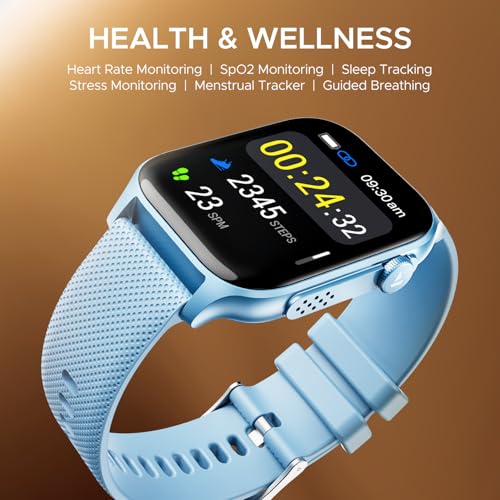 Boat Ultima Ember smartwatch with 1.96” AMOLED Display, AOD, Personalized Fitness Nudges, Functional Crown,100+ Sports Modes, Create Your Own Watchface, smartwatch for Man and Woman (Mist Blue) - Image 7