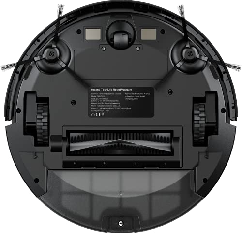 realme Techlife Robot 2 In 1 Vaccum Cleaner With Mopping, 3000 Pa Powerful Suction, 5200 Mah Battery, 300+ Minutes With Advanced Lidar Navigation Technology , Compatible With: Wifi/APP/Alexa, Black - Image 4