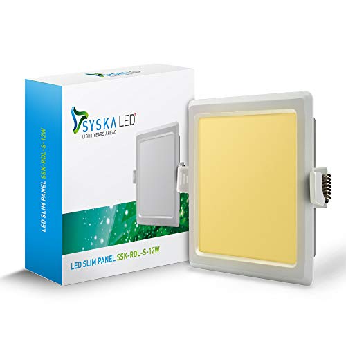 SYSKA (RDL-S-12W 3000K Yellow, Cool Day Light, Polycarbonate Led Slim Downlight