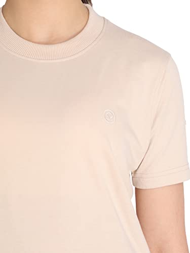 CHKOKKO Women's Terry Cotton Loose Fit Half Sleeve Casual Style T-Shirt - Image 5
