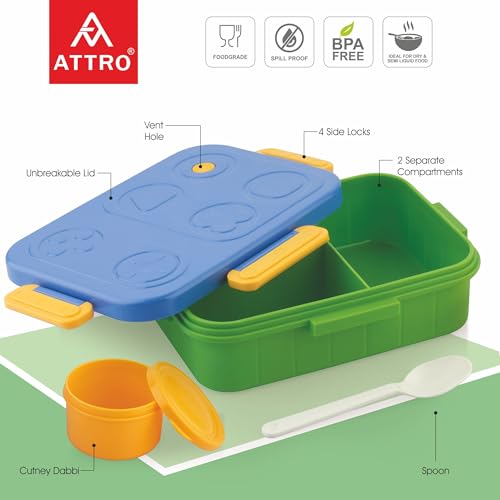 ATTRO TicTac Plastic Lunch Box