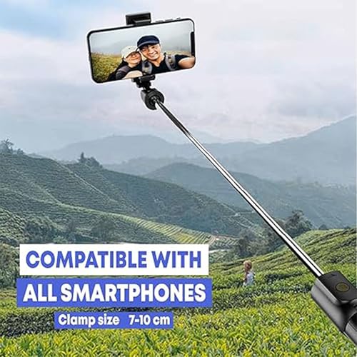 Kratos Selfie Stick with Tripod Stand,Extendable Selfie Stick for Mobile Phone with Bluetooth Remote,3-in-1 Multifunctional Design for Redmi/Xiaomi/OnePlus/Samsung/Oppo/Vivo and All Phones - Image 3