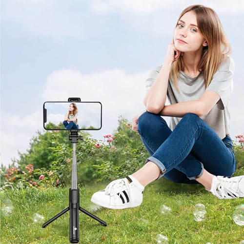 Kratos Selfie Stick with Tripod Stand,Extendable Selfie Stick for Mobile Phone with Bluetooth Remote,3-in-1 Multifunctional Design for Redmi/Xiaomi/OnePlus/Samsung/Oppo/Vivo and All Phones - Image 5