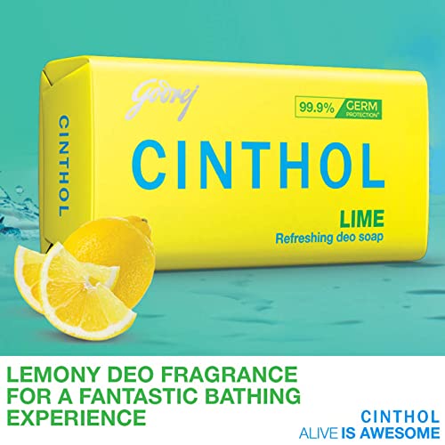 Cinthol Lime Soap, 150g (Pack of4) - 99.9% Germ Protection | Lime Fresh Fragrance | Soaps For Bath Grade 1 Soap | For All Skin Types - Image 5
