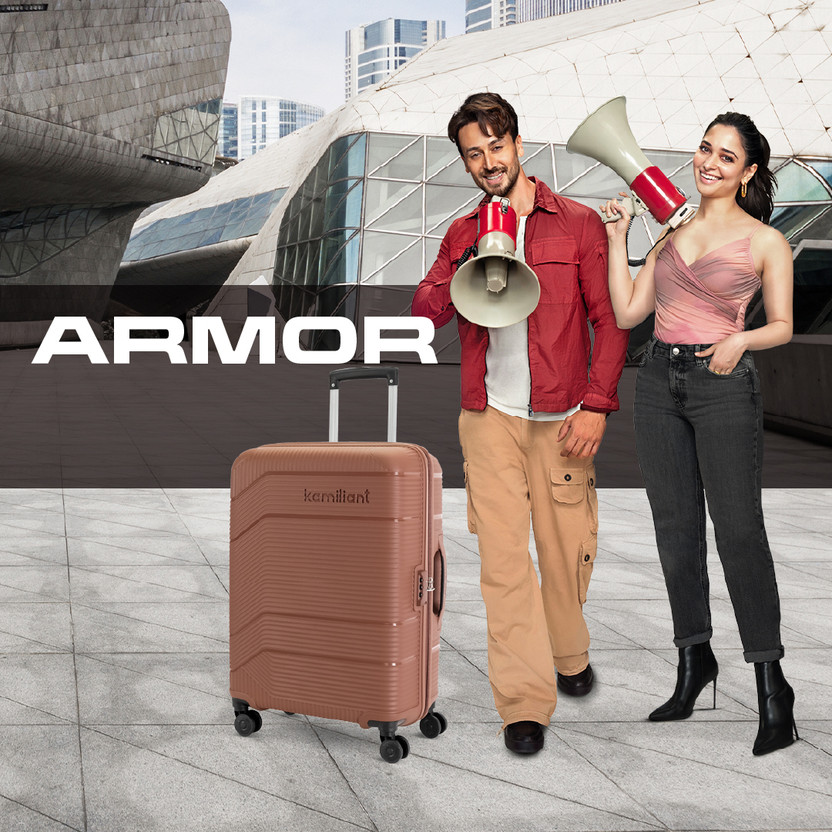 KAMILIANT Hard Body Set of 3 Luggage 8 Wheels - ARMOR - Brown - Image 2