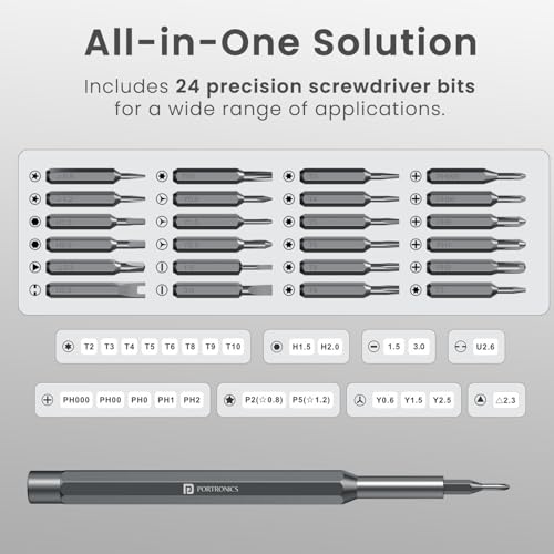 Portronics Bit Box,24-in-1 Screwdriver Kit,Compact,Durable,and