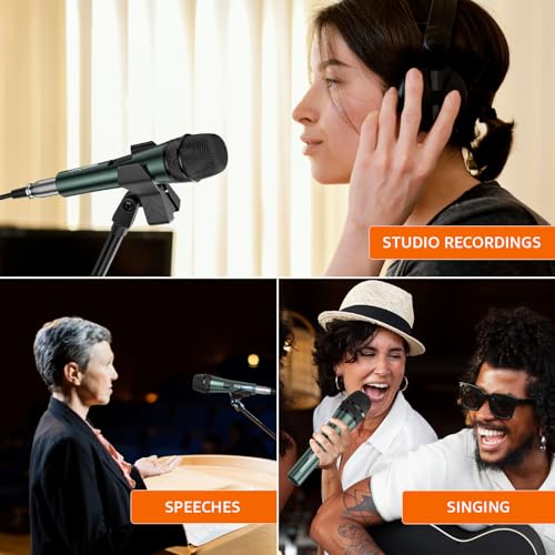 Amazon Basics Professional Microphone with On/Off Switch | Frequency Response: 40-18000 Hz | For Solo Vocals, Karaoke Singing, Speeches & Performances | Super-Cardioid Pickup Pattern - Image 5