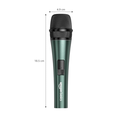 Amazon Basics Professional Microphone with On/Off Switch | Frequency Response: 40-18000 Hz | For Solo Vocals, Karaoke Singing, Speeches & Performances | Super-Cardioid Pickup Pattern - Image 6