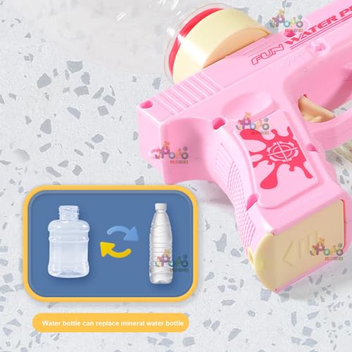 Holi Electric Water Gun | 2 Modes | Water Column + Spray |Range 30-35 Feet| Blue | with Free 2 Size Water Container | 350 ML + 500 ML | PoPo Toys (Fun Electric - Blue) - Image 5