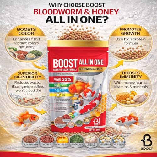 Boost All-in-One Fish Food | Baby Pellets | Complete Daily Nutrition for All Aquarium Fish | 200 g - Image 3