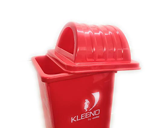 Cello Kleeno Dome Lid Plastic Garbage Dustbin Bucket 80 LTR - Red - Image 3
