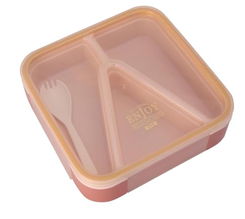 Vibgyor Vibes Modern Designer Square Leak Proof 850 Ml Lunch Box with 1 Fork for School Kids Boys and Girls and Office Men and Women (Ramdom Color) - Image 3