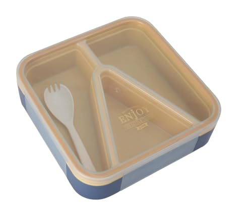 Vibgyor Vibes Modern Designer Square Leak Proof 850 Ml Lunch Box with 1 Fork for School Kids Boys and Girls and Office Men and Women (Ramdom Color) - Image 5
