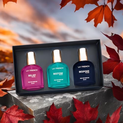 La French Man Perfume Gift Set 3 x 30 ml for Men | with Belief Bestow Bespoke Perfume | Woody, Citrusy Long Lasting EDP Fragrance Scent Best Gift Hamper Set for Men - Image 3