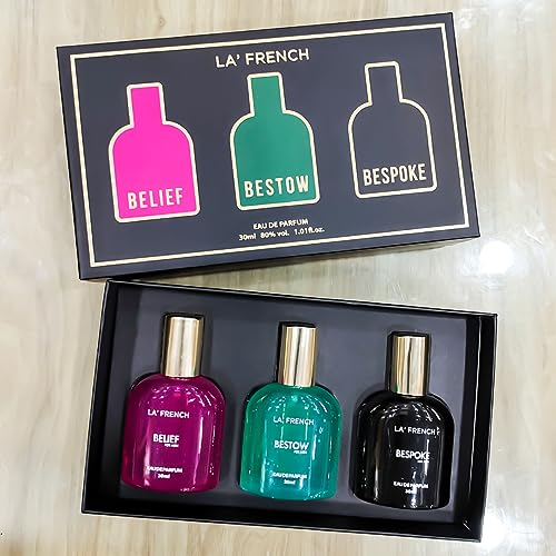 La French Man Perfume Gift Set 3 x 30 ml for Men | with Belief Bestow Bespoke Perfume | Woody, Citrusy Long Lasting EDP Fragrance Scent Best Gift Hamper Set for Men - Image 6