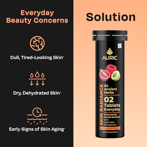 Auric Hair Boost Effervescent Tablets 20 Count | Ayurvedic Formula for Hair Fall Control | Biotin, Zinc, Beetroot & Grapeseed Extracts & Herbal Extracts | Hair Growth & Strength Support - Image 6