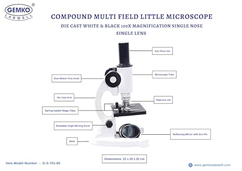 Gemko Labwell 100X Compound Microscope