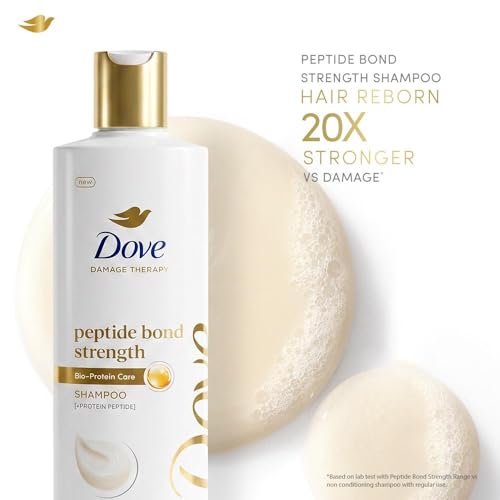 Dove Peptide Bond Strength Shampoo for Dry & Damaged Hair - 180 ml | Enriched with PROTEIN PEPTIDES | Reconstructs broken Bonds for 20X Stronger Hair - Image 4