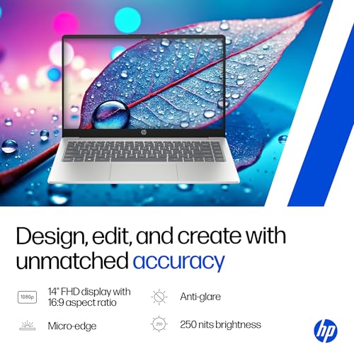 HP 14, Intel Core Ultra 5 125H (24GB DDR5, 1TB SSD) Micro-Edge, Anti-Glare, FHD, 14''/35.6cm, Win11, M365* Office24, Silver, 1.4kg, ep1180TU, FHD Camera, Backlit Laptop - Image 4