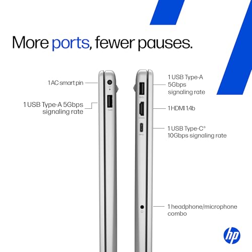 HP 14, Intel Core Ultra 5 125H (24GB DDR5, 1TB SSD) Micro-Edge, Anti-Glare, FHD, 14''/35.6cm, Win11, M365* Office24, Silver, 1.4kg, ep1180TU, FHD Camera, Backlit Laptop - Image 7