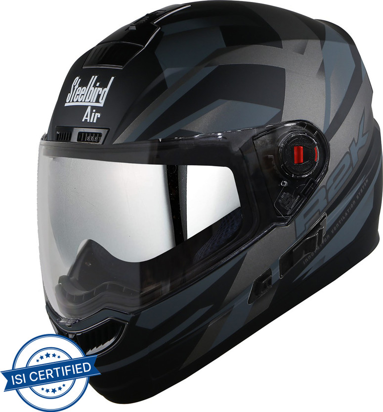 Steelbird Air RED HORN HEMET 0038 Motorsports Helmet (MULTICOLUR) - Image 8