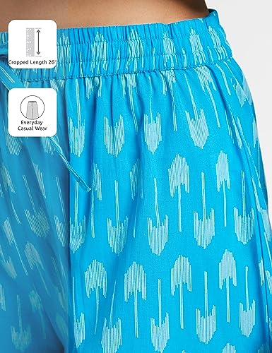 Amazon Brand - Myx Women's Palazzo Bottom (PAG231_Teal Chintz_X-Small) - Image 4