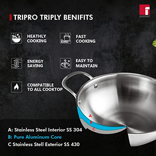 Bergner Tripro Triply Stainless Steel