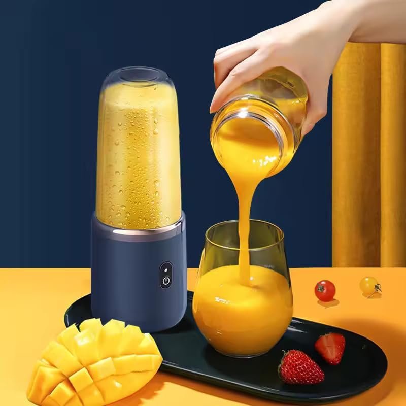 Qlect Portable Blender Electric Juicers Fruit Mixers USB Rechargeable Smoothie Mini Personal Juicer 6 Blades 3Gears With 1500 Mah Rechargeable Battery-Smoothie Blender - Image 2