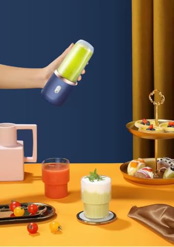 Qlect Portable Blender Electric Juicers Fruit Mixers USB Rechargeable Smoothie Mini Personal Juicer 6 Blades 3Gears With 1500 Mah Rechargeable Battery-Smoothie Blender - Image 4
