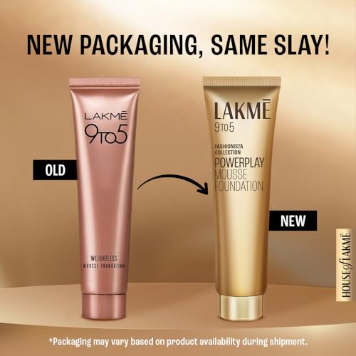 Lakme Powerplay Mousse Foundation, Matte Finish, Full coverage, Lightweight, Long Lasting Face Makeup,Beige Vanilla, 25g - Image 3