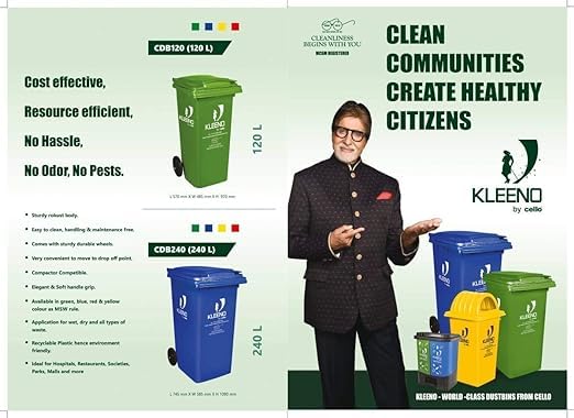 CELLO Plastic Manual-Lift Garbage Waste