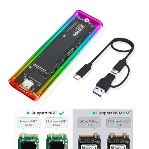 External NVMe+NGFF M.2 Sata SSD