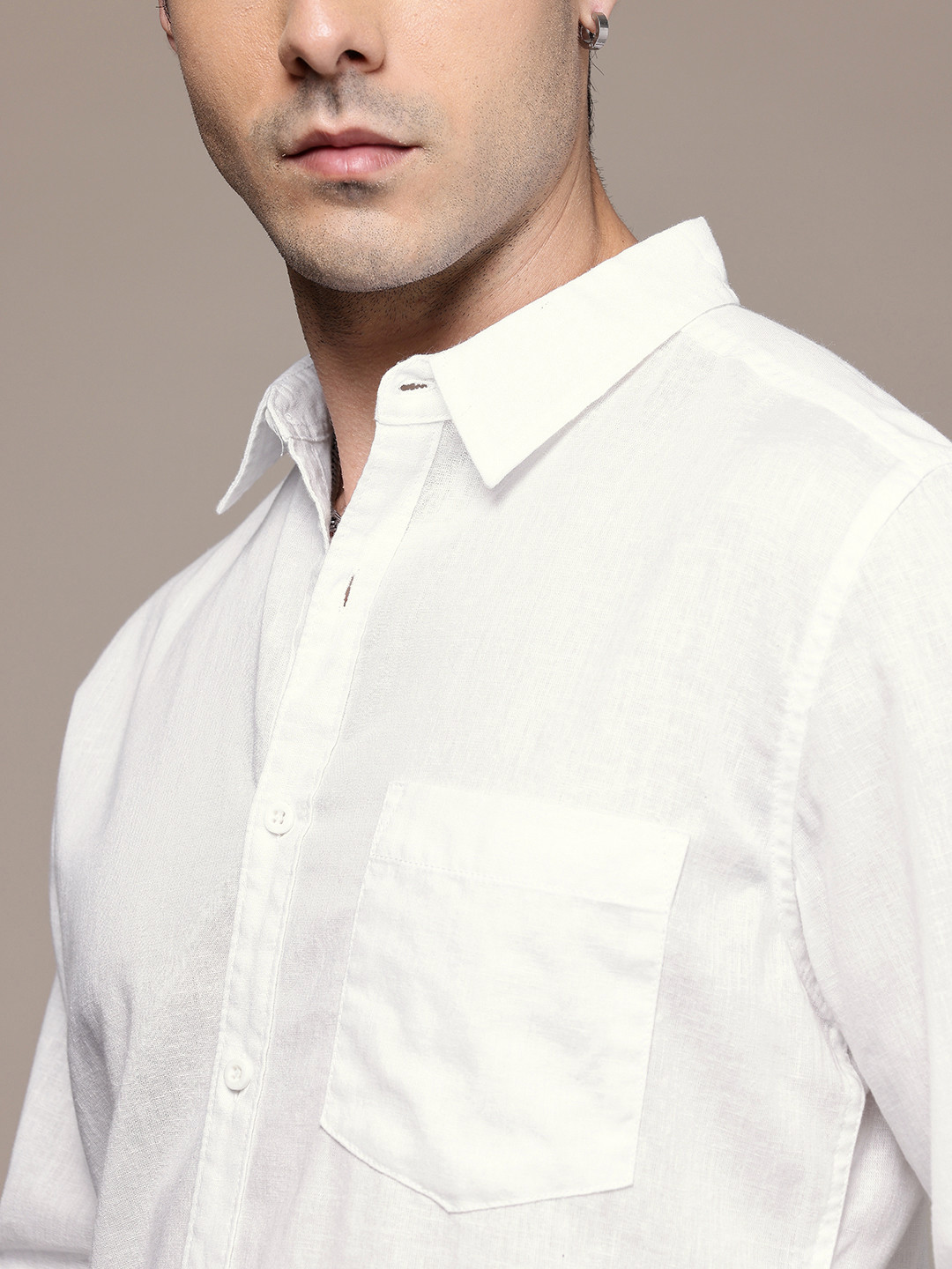 The Roadster Life Co. Regular Fit Cotton Linen Casual Shirt - Image 2