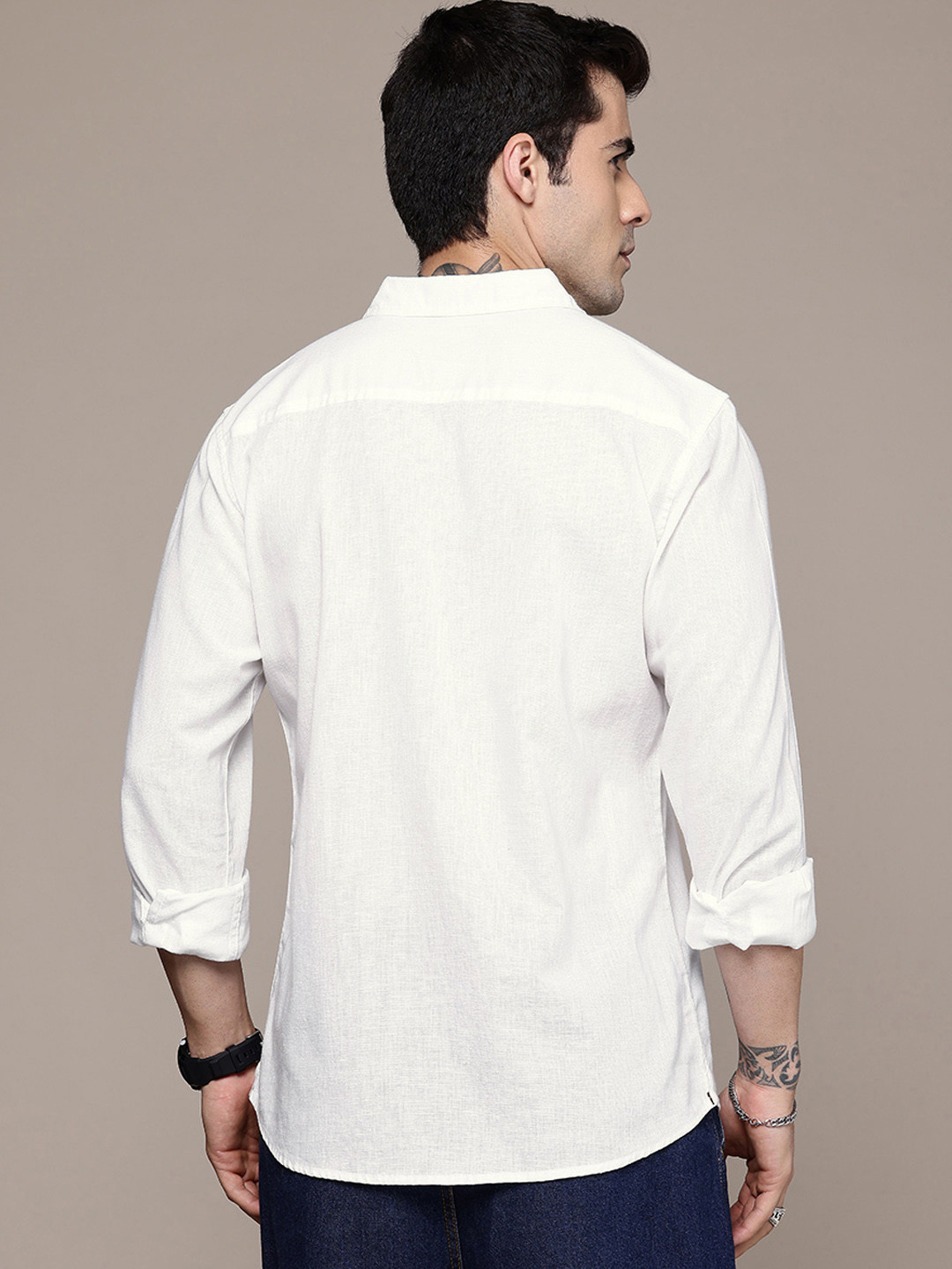 The Roadster Life Co. Regular Fit Cotton Linen Casual Shirt - Image 5