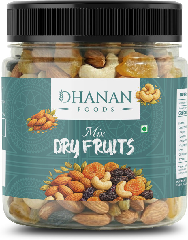 Dhanan foods Natural Premium Healthy Nutmixed[ 250gm ][ JAR ] Alm...more