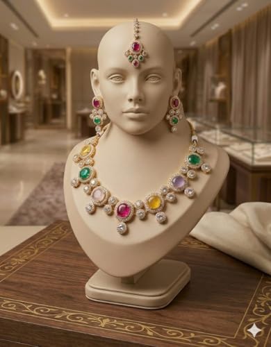 Multicolor Stone Bridal Necklace Set