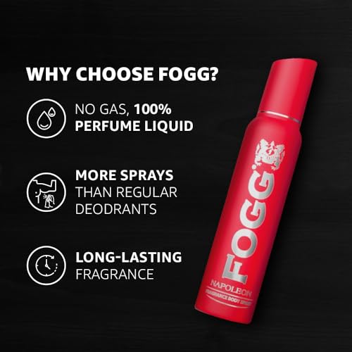Fogg Napoleon No Gas Deodorant for Men, Long-Lasting Perfume Body Spray, 150 ml - Image 3