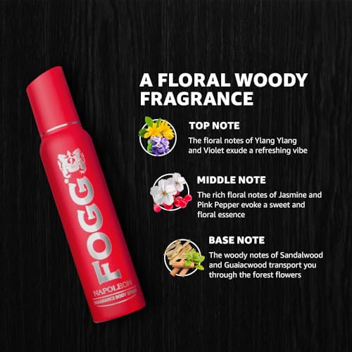 Fogg Napoleon No Gas Deodorant for Men, Long-Lasting Perfume Body Spray, 150 ml - Image 4