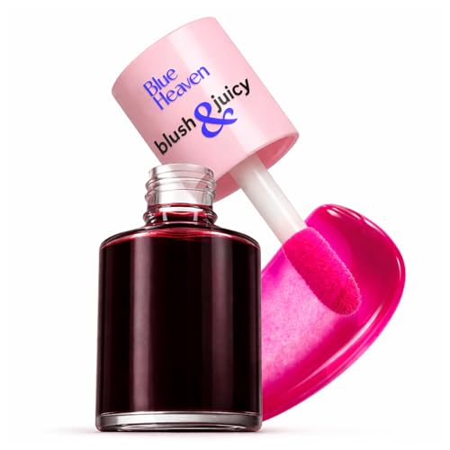 Blue Heaven Blush & Juicy Lip & Cheek Tint Infused with Pomegranate & Strawberry Extract | Multipurpose 3 in 1 Lip Tint | Long Lasting, Water Proof & Hydrating Liquid Blush, Watermelon Juice, 9ml
