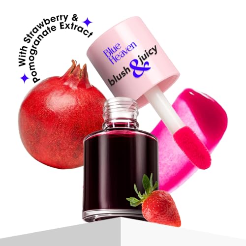 Blue Heaven Blush & Juicy Lip & Cheek Tint Infused with Pomegranate & Strawberry Extract | Multipurpose 3 in 1 Lip Tint | Long Lasting, Water Proof & Hydrating Liquid Blush, Watermelon Juice, 9ml - Image 2