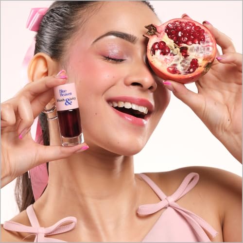 Blue Heaven Blush & Juicy Lip & Cheek Tint Infused with Pomegranate & Strawberry Extract | Multipurpose 3 in 1 Lip Tint | Long Lasting, Water Proof & Hydrating Liquid Blush, Watermelon Juice, 9ml - Image 6