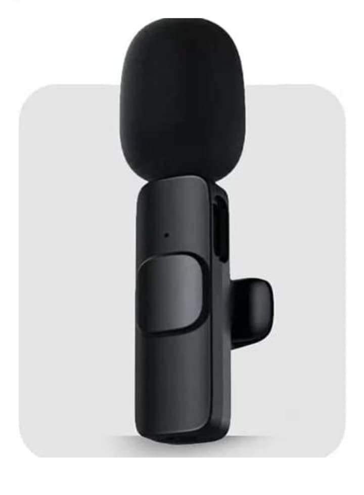 Careflection K8 Wireless Microphone, Digital Mini Portable Recording Clip Omnidirectional Microphone (Black) - Image 3