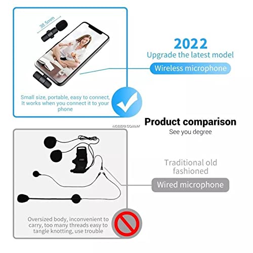 Careflection K8 Wireless Collar Mic for Type-C Android Cell Phone,Tablets & iPhone Supported Lavalier Microphone, Noise Reduction Lapel Mike -shoots,Youtubers, Video Recording,Facebook,Live Stream (1) - Image 3