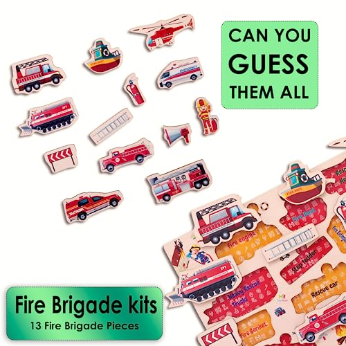 Wooden Fire brigeds Puzzle Young