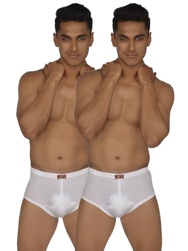 VIP Gold Men Solid White Pure Cotton Briefs