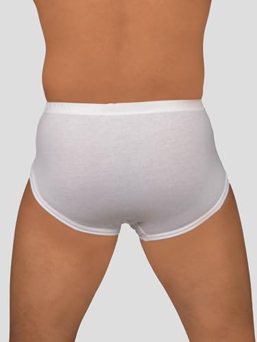 VIP Gold Men Solid White Pure Cotton Briefs - Image 5