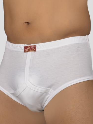 VIP Gold Men Solid White Pure Cotton Briefs - Image 6