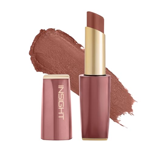 INSIGHT Pure Matte Lipstick - Double Tap| High Pigment, Long Lasting Smooth Matte Finish | Enriched with Vitamin E & Coconut Oil - 3.3 g