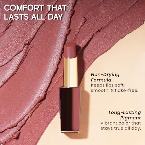 INSIGHT Pure Matte Lipstick - Double Tap| High Pigment, Long Lasting Smooth Matte Finish | Enriched with Vitamin E & Coconut Oil - 3.3 g - Image 6